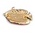 Statement Crystal Fish Brooch In Gold Tone (Red/ Lavender/ Light Blue/ AB) - 47mm Across - view 4