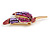 Fuchsia/ Pink/ Lavender Crystal Butterfly Brooch In Gold Tone - 55mm Tall - view 5