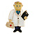 Quirky Enamel Doctor Brooch In Gold Tone (Multicoloured) - 48mm Tall