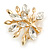 Small Clear Crystal Tree Brooch In Gold Tone - 35mm Across - view 4