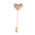 Rose Gold Tone Clear Crystal Asymmetrical Heart Lapel, Hat, Suit, Tuxedo, Collar, Scarf, Coat Stick Brooch Pin - 65mm L - view 8