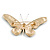 Statement Multicoloured Crystal Butterfly Brooch In Gold Tone - 85mm Across - view 7
