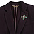 Vintage Inspired Cross Brooch In Silver Tone Metal (Green/ Purple) - 45mm Across - view 2