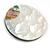 40mm L/Round Sea Shell Brooch/Silver Grey/Abalone Shades/ Handmade/ Slight Variation In Colour/Natural Irregularities - view 4