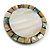 40mm L/Round Sea Shell Brooch/Silvery/Natural/Abalone Shades/ Handmade/ Slight Variation In Colour/Natural Irregularities - view 6