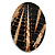 45mm L/Oval Sea Shell Brooch/Brown/Black Colours/ Handmade/Slight Variation In Colour/Natural Irregularities