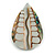 45mm L/Teardrop Shape Sea Shell Brooch/ Natural/White Shades/ Handmade/ Slight Variation In Colour/Natural Irregularities