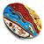 45mm L/Oval Sea Shell Brooch/Multicoloured/ Handmade/Slight Variation In Colour/Natural Irregularities - view 6