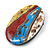 45mm L/Oval Sea Shell Brooch/Multicoloured/ Handmade/Slight Variation In Colour/Natural Irregularities - view 7