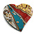 40mm L/Heart Shape Sea Shell Brooch/Multicoloured/ Handmade/ Slight Variation In Colour/Natural Irregularities - view 2
