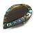 45mm L/Teardrop Shape Sea Shell Brooch/Grey/Abalone Shades/ Handmade/ Slight Variation In Colour/Natural Irregularities - view 5