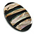 45mm L/Oval Sea Shell Brooch/Black/Natural Colours/ Handmade/Slight Variation In Colour/Natural Irregularities - view 4