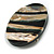 45mm L/Oval Sea Shell Brooch/Black/Natural Colours/ Handmade/Slight Variation In Colour/Natural Irregularities - view 5