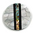 40mm L/Round Sea Shell Brooch/Silver/Black/Abalone Shades/ Handmade/ Slight Variation In Colour/Natural Irregularities - view 2