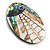 45mm L/Oval Sea Shell Brooch/Natural/White/Abalone Colours/ Handmade/Slight Variation In Colour/Natural Irregularities - view 6