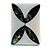 45mm L/Rectangular Shape Sea Shell Brooch/Off White/Black Shades/ Handmade/ Slight Variation In Colour/Natural Irregularities