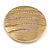 50mm Crystal Round Textured Magnetic Scarves/ Shawls/ Ponchos Brooch In Gold Tone