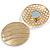 50mm Crystal Round Textured Magnetic Scarves/ Shawls/ Ponchos Brooch In Gold Tone - view 4