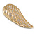 Bold Crystal Wing Scarves/ Shawls/ Ponchos Brooch Brooch with Magnetic Closure in Gold Tone - 70mm Across - view 6