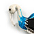 Oversized Multicoloured Enamel Crystal Heron Bird Brooch/ Pendant in Aged Silver Tone - 90mm Tall - view 6