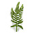 Large Green Enamel Fern Leaf Brooch In Silver Tone - 70mm Long - view 6