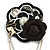Handmade Flower with Multi Charm Fabric/Felt Brooch with Beaded Chains - 90mm Total Drop - view 7