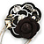Handmade Flower with Multi Charm Fabric/Felt Brooch with Beaded Chains - 90mm Total Drop - view 6