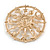 Polished Gold Tone Sun/Moon/Stars Brooch - 50mm Diameter