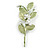 White Faux Pearl Green Matt Enamel Floral Brooch - 75mm Long - view 2