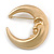 Matt Gold Moon/Crescent Brooch - 50mm Tall