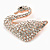 Clear Crystal Swan Brooch in Gold Tone - 35mm Across - view 2