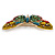 Oversized Multicoloured Crystal Butterfly Brooch In Gold Tone - 80mm Across - view 8