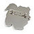 Silver Tone Etched Cat Kitty Brooch - 40mm Tall - view 4