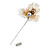 Crystal Faux Pearl White Acrylic Flower Lapel, Hat, Suit, Tuxedo, Collar, Scarf, Coat Stick Brooch Pin in Silver Tone/75mm L - view 6