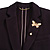 Faux Pearl Crystal Butterfly Lapel, Hat, Suit, Tuxedo, Collar, Scarf, Coat Stick Brooch Pin 85mm Long - view 3