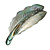 Mother Of Pearl Abalone Feather Brooch - 55mm Long - view 6