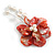 50mm D/Red Shell with Freshwater Pearl Bead Tassel Asymmetric Flower Brooch/Slight Variation In Colour/Size/Shape/Natural Irregularities - view 4