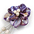 50mm D/Purple Shell with Freshwater Pearl Bead Tassel Asymmetric Flower Brooch/Slight Variation In Colour/Size/Shape/Natural Irregularities - view 4