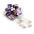 50mm D/Purple Shell with Freshwater Pearl Bead Tassel Asymmetric Flower Brooch/Slight Variation In Colour/Size/Shape/Natural Irregularities - view 8