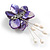 50mm D/Purple Shell with Freshwater Pearl Bead Tassel Asymmetric Flower Brooch/Slight Variation In Colour/Size/Shape/Natural Irregularities - view 6