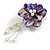 50mm D/Purple Shell with Freshwater Pearl Bead Tassel Asymmetric Flower Brooch/Slight Variation In Colour/Size/Shape/Natural Irregularities