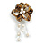 50mm D/Brown Shell with Freshwater Pearl Bead Tassel Asymmetric Flower Brooch/Slight Variation In Colour/Size/Shape/Natural Irregularities - view 6