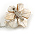 50mm D/Cream Shell and Freshwater Pearls Chain with Charms Asymmetric Flower Brooch/Slight Variation In Colour/Size/Shape/Natural Irregularities - view 7