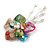 Multicoloured Shell with Freshwater Pearl Bead Tassel Asymmetric Flower Brooch/Slight Variation In Colour/Size/Shape/Natural Irregularities - view 3