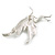 Silver Tone Pave Set Clear Crystal Fairy Brooch - 50mm Tall - view 6