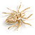 Statement Clear Crystal Spider Brooch In Gold Tone - 55mm Across - view 5