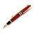 60mm L/ Dark Red/ Black Enamel Pen Brooch in Gold Tone/For Women/ Men/ Teachers/ Students/ Gifts - view 2