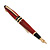 60mm L/ Dark Red/ Black Enamel Pen Brooch in Gold Tone/For Women/ Men/ Teachers/ Students/ Gifts - view 5