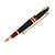 60mm L/ Black/ Dark Red Enamel Pen Brooch in Gold Tone/For Women/ Men/ Teachers/ Students/ Gifts - view 3