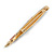 60mm L/ Black/ Dark Red Enamel Pen Brooch in Gold Tone/For Women/ Men/ Teachers/ Students/ Gifts - view 4